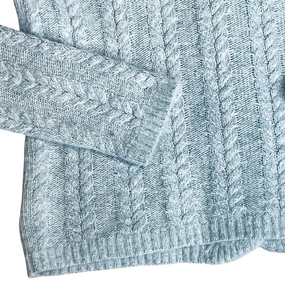Kenar Women’s Sz XL Gray Angora Cardigan Sweater Cable Knit Button Front - Picture 11 of 12